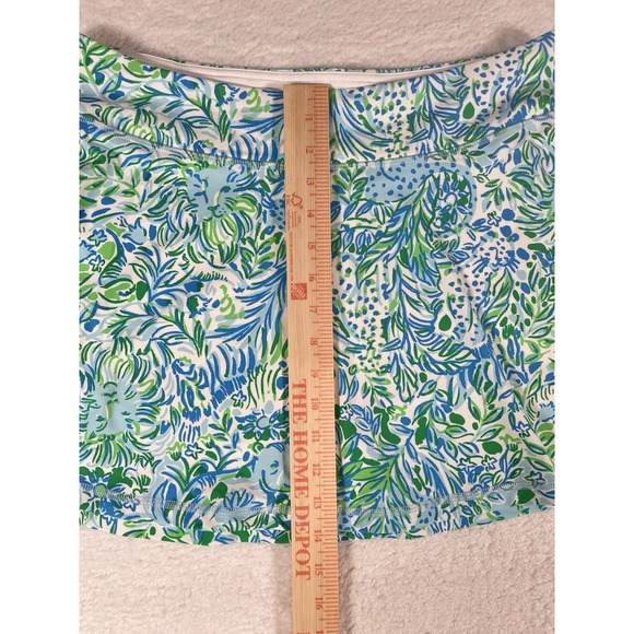 Lilly Pulitzer Aila Skort UPF50 Hydra Blue Dandy Lions Golf Tennis Beach Sz Lg - Picture 12 of 12